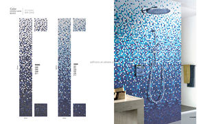 <span class=keywords><strong>Mosaico</strong></span> <span class=keywords><strong>de</strong></span> <span class=keywords><strong>azulejos</strong></span> <span class=keywords><strong>rotos</strong></span> <span class=keywords><strong>de</strong></span> cristal azul <span class=keywords><strong>de</strong></span> la fábrica <span class=keywords><strong>de</strong></span> Foshan, 306x306mm - Product Image 4