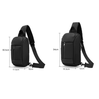Nouveau sac de poitrine pour homme, multifonctionnel, imperméable, résistant à l'usure, sac bandoulière décontracté