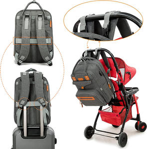 Unisex Stylish Travel Backpack Diaper <strong>Bag</strong> Expandable for <strong>Twins</strong> 24 Pockets &amp; <strong>Changing</strong> Pad Durable Polyester Material - Product Image 6