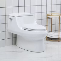 Toilet Keramik Satu Bagian Minimalis, Halus, Praktis, Mudah Dibersihkan, Hemat Air, Senyap, Kaliber Besar