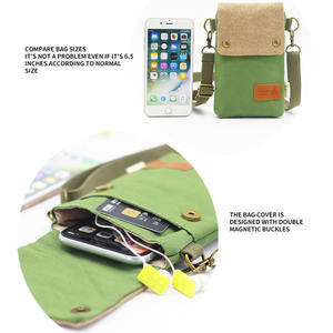 Sac portefeuille en toile <span class=keywords><strong>Smartphone</strong></span> Crossbody Gadget Pouch Mini sac à <span class=keywords><strong>bandoulière</strong></span> - Product Image 4