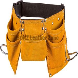Cuir de Buffle d'eau 2023 Heavy duty 18 poche outil ceinture avec bracelet en cuir outil sac - Product Image 1