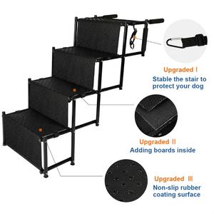 100 pièces en stock cadre métallique pliable amélioré <span class=keywords><strong>rampe</strong></span> pour animaux de compagnie <span class=keywords><strong>rampe</strong></span> de voiture avec surface de revêtement en caoutchouc antidérapant - Product Image 2