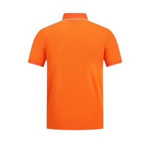 Polo de Algodón Peinado Ice Silk de Manga Corta, Color Liso, con Cremallera y Cuello Vuelto, Uniforme de Trabajo, Impresión de Logotipo Personalizado - Product Image 4