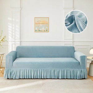 Bọc <span class=keywords><strong>Sofa</strong></span> vải nhung kẻ dày mới, bao gồm tất cả, phù hợp với mọi mùa, Bọc <span class=keywords><strong>Sofa</strong></span> chống trầy xước cho mèo - Product Image 3