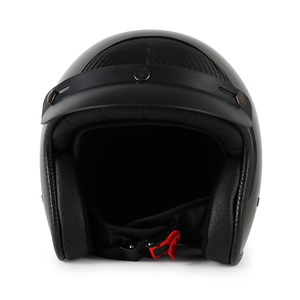 Casque de moto trois-quarts en fibre de carbone brillante, haute résistance, pour motards de <span class=keywords><strong>scooter</strong></span> et cyclomoteurs - Product Image 3