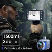 Monoculaire de vision nocturne Thermal Master X3 Thermal 1640Yard 60Hz avec résolution de 384x288 pour l'observation des oiseaux