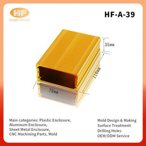 Powder Coated Aluminum Alloy Extrusion Switch Box <b>Enclosure</b> Industrial Electronics IP54 Rated Silver Color GPS Tracker Heatsink - Product Image 3