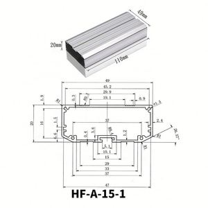 EBM Aluminum Alloy <b>Enclosure</b> Electrical Control Box IP55 Protection Custom Anodized Silver Extrusion Case PCB Electronics - Product Image 4