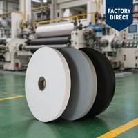 PVC-folie rol wit grijs zwart 3 kleuren machinekwaliteit zacht hoogglans op maat 50cm grondstof voor conversie kleefband OEM