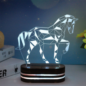 Đèn Bàn 3D Hình Tháp <span class=keywords><strong>Eiffel</strong></span> Sáng Tạo Đèn Ngủ 7 Màu Điều Khiển Cảm Ứng Đèn Bàn USB - Product Image 3