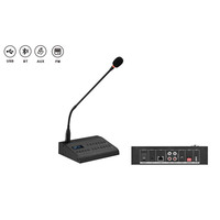 XIDLY - Microphone de sonorisation professionnel 6 canaux avec télécommande MP3, garantie 3 ans, montage en rack, compatible avec amplificateur matriciel 6 canaux