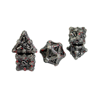 Dés de jeu de rôle polyédriques en alliage de zinc, 7 pièces, écologiques, avec logo personnalisé, thème fantastique et science-fiction, pour D&D