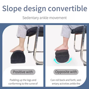 Repose-pieds pour sous le bureau au travail, repose-pieds confortable avec 2 hauteurs réglables, repose-pieds avec housse lavable - Product Image 5