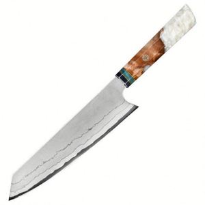 8'' Carbon Steel Traditional Forged Eco-Friendly Ambidextrous Chef <b>Knife</b> with Resin Wood Handle - Product Image 6