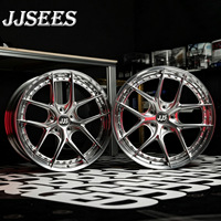 JJSEES Jantes de voiture en alliage d'aluminium brossé forgé sur mesure 18-24 pouces 5x112-5x130 pour BMW E46 E90 F30 F10