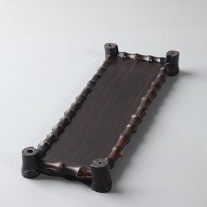 Purple bamboo <b>tea</b> mat surface dry brewing table, bamboo <b>tea</b> <b>tray</b>, handmade Zen-style <b>tray</b>, drying rack, heat insulation, <b>tea</b> - Product Image 4