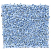 Fondo de tela 5D azul cielo Rosa Artificial aliento de bebé arreglo de boda decoración de pared de fondo para Bodas/eventos de Navidad