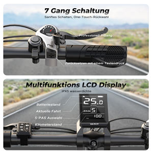 Expédition rapide UE Vélo électrique pliable à pneus larges de 20 pouces, puissance maximale de 750 W, 48 V, 13 Ah, autonomie de 120 km, double suspension, Shimano 7 vitesses, pour les trajets quotidiens - Product Image 3