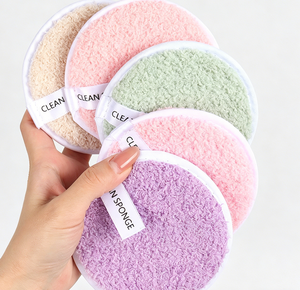 Lot de 7 tampons démaquillants en coton de bambou avec sac à linge en filet, lavables et réutilisables, tampons démaquillants pour le nettoyage du visage - Product Image 1