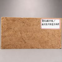 Panneau composite respirant écologique en PLA bio + fibre de chanvre, aiguilleté