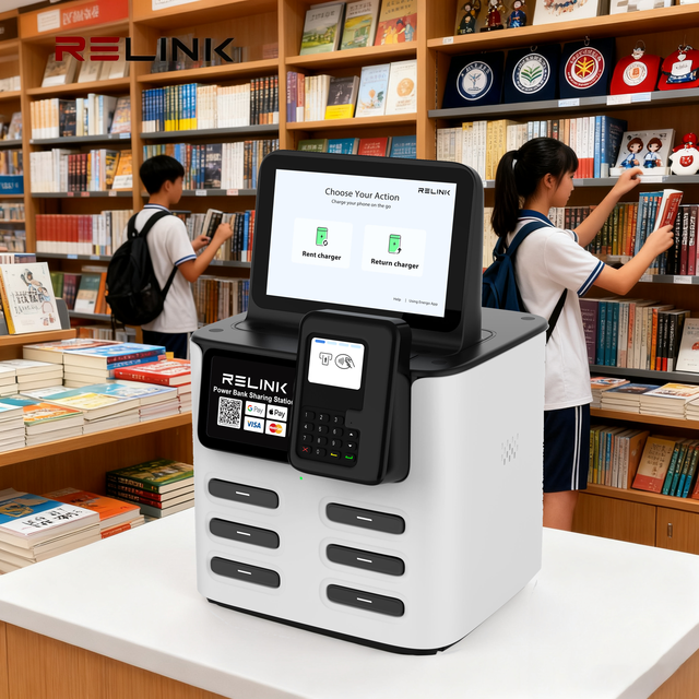 Manufacturer Supply 6-Slot Interactive Touch Display Power Bank Rental Station Vending Machine, Compatible with 6000 8000mAh