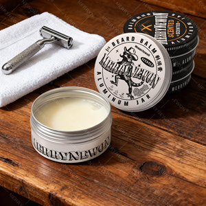 Merrynewon Embalaje de aluminio 60ml 80ml 100mL Etiqueta personalizada Logo Frasco de aluminio para bálsamo de barba para hombre - Product Image 3