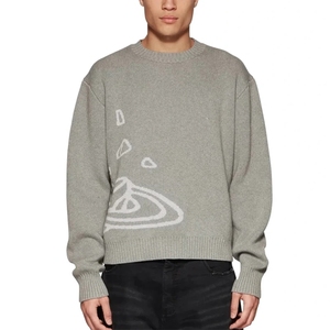 Custom OEM ODM Men Knit <strong>Sweater</strong> Cotton Knitwear Jacquard <strong>Sweater</strong> Pullover Manufacturer Crew Neck Long Sleeve Knit <strong>Sweater</strong> Men - Product Image 3