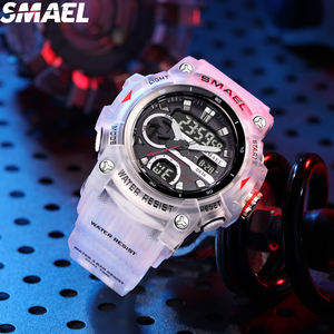 Montre numérique étanche en plastique, dernière montre multifonctionnelle SMAEL 8086, double affichage, montre de sport chronographe étanche - Product Image 5