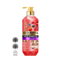 Gel douche exfoliant au glutathion ROUSHUN 1000ml, éclaircissant, raffermissant, resserre les pores, marque privée
