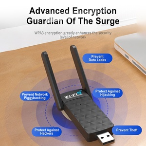Adaptador Wifi de Doble Banda de 1300Mbps, Dongle con Antena Inalámbrica, Memoria USB para Computadora Portátil y de Escritorio - Product Image 3