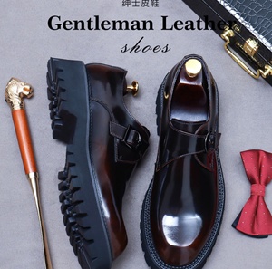 Chaussures Oxford pour hommes en cuir véritable, à bout fermé, à enfiler, imperméables, antidérapantes, légères, pour mariage, affaires, bureau, motif floral - Product Image 3