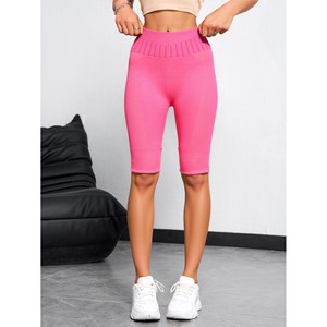 Pantaloni sportivi sportivi a vita alta a sei punti da donna pantaloncini di media lunghezza Casual tinta unita per lo Yoga e l'esercizio - Product Image 4