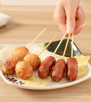 Groothandel Wegwerp Decoratieve BBQ Bamboe Spiesjes 20-35cm Ecologisch Fruit Groente Vlees Spiesjes