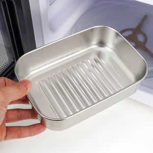 316L Stainless Steel Food <b>Storage</b> Container with Silicone Lid Leak Proof & Dishwasher Safe <b>Microwave</b> Safe 1-3L Capacity - Product Image 5