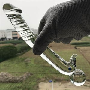 Popular 8.27 Inch Realistic Female Colorful Crystal Glass Dildo Penis Jelly Dildo for Women dildos with sucker - Product Image 1