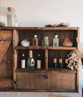 Armoire à épices en bois avec tiroir, rangement des herbes, ferme, grange, décoration, stockage des huiles essentielles, armoire d'apothicaire