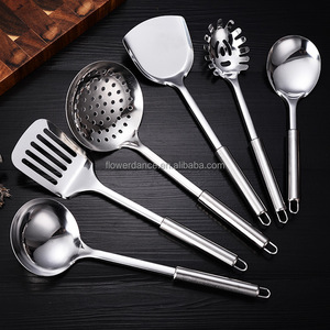 Nouvelles idées de produits pour <span class=keywords><strong>la</strong></span> maison et <span class=keywords><strong>la</strong></span> <span class=keywords><strong>cuisine</strong></span> Ensemble d'ustensiles en acier inoxydable de 9 pièces Louche à soupe Pâtes fendues et tourneur LB2759 - Product Image 1