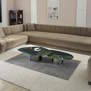 Moderne minimalist ische Wohnzimmer möbel, irrationaler künstlicher weißer Marmor-Metallrahmen, Couch tisch, Hotel-Wohnkultur - Product Image 2