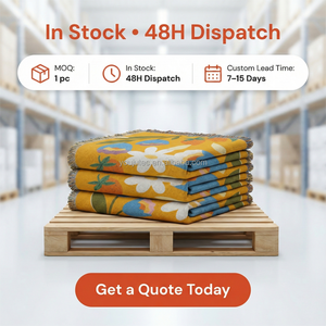 Selimut Jacquard Modern Retro Premium Motif Stroberi Cerah, Nyaman, Dekoratif, Tekstur Tenun Tahan Lama dengan Pinggiran Rumbai - Product Image 3