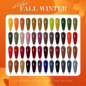 JTING - Nueva Colección de Esmaltes de Uñas en Gel para Otoño/Invierno, Set de 48 Colores en Caja con Libro de Colores Gratis, Muestras Gratis OEM, Diseño Personalizado - Product Image 3