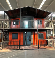 Maison conteneur extensible à double aile personnalisée, unité modulaire préfabriquée à double étage en structure acier pour bureaux et hôtels