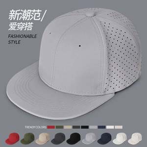 Casquettes de baseball Hip Hop unies à visière plate, entièrement élastiques, respirantes, pour jeunes sportifs - Product Image 5