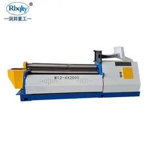 W12 4*2000 Sheet Metal Hydraulic 4 Roller Plate Bending Rolling Machine