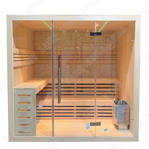 อินฟราซาวน่าซีดาร์แดงใช้ในบ้านแก้วซาวน่าสปาห้องฟิล์มเซ็กสําหรับสปาเครื่องทําความร้อนแห้งไม้ญี่ปุ่นเซ็กซี่นวดเต็นท์ซาวน่า - Product Image 4