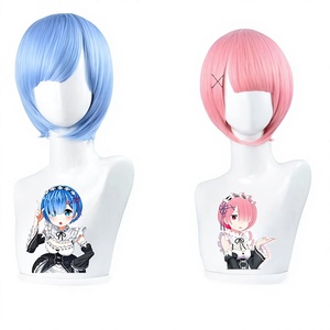 Peluca Sintética Corta Retro en Oferta, Hecha a Máquina, Sin Necesidad de Tinte, para <span class=keywords><strong>Cosplay</strong></span>, Anime, Fiestas, Disfraces, Densidad Media del 150% - Product Image 1