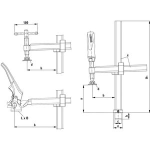 Elemento de sujeción de palanca TWV con calibre variable 28mm - Product Image 3