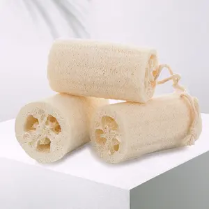 Exfoliating Loofah Sponge Pads Natural Luffa and Terry Cloth Materials Loofah Sponge Scrubber
