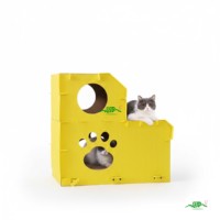 Prix bas, feuilles de plastique PP ondulé, impression personnalisable, maison pour animaux de compagnie, montage facile, robuste, durable, imperméable, résistant aux UV