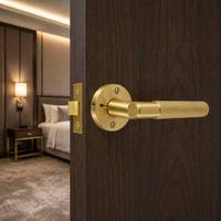 Ensemble de poignées de porte à levier moleté en laiton massif, norme australienne, pour salle de bain et chambre à coucher, vente en gros directe d'usine